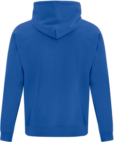 Am image of a Custom ATC Everyday Youth Fleece Full Zip Hooded Sweatshirt in Royal!