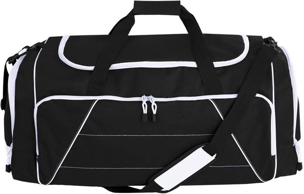 Am image of a Custom ATC VarCITY Duffel Bag in Black/White!