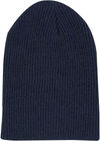 Am image of a Custom ATC Everyday Rib Knit Slouch Beanie in Navy!