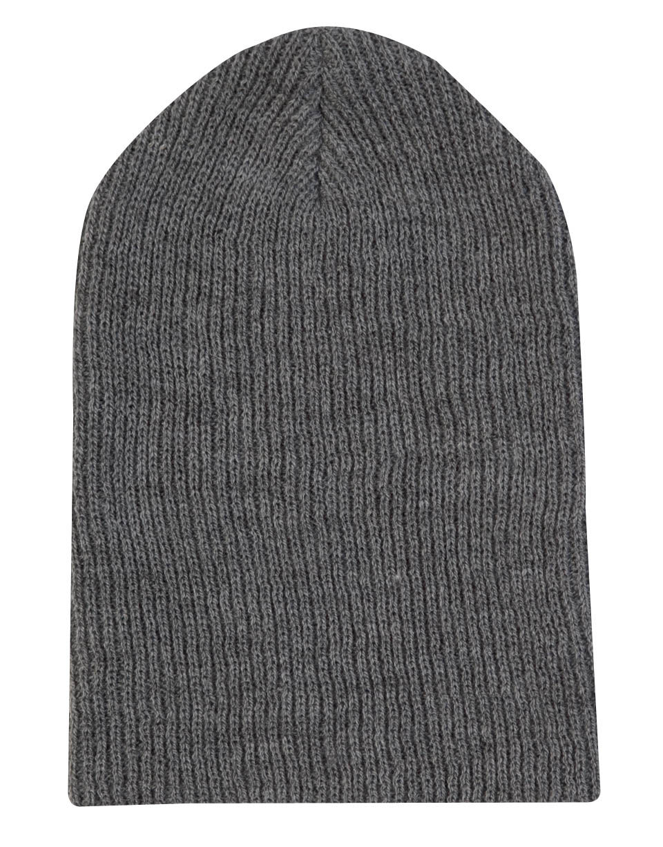 ATC Everyday Rib Knit Slouch Beanie in Charcoal Heather