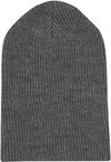 Am image of a Custom ATC Everyday Rib Knit Slouch Beanie in Charcoal Heather!