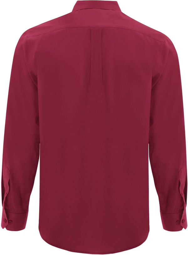 Am image of a Custom Coal Harbour Everyday Long Sleeve Woven Shirt in Rich Red!