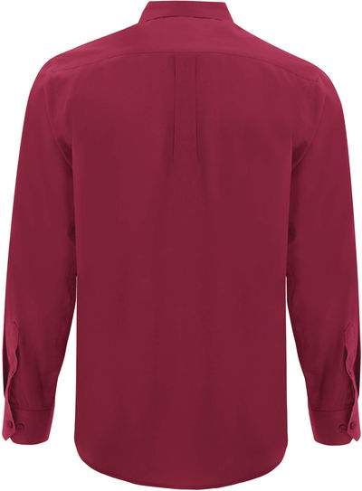 Am image of a Custom Coal Harbour Everyday Long Sleeve Woven Shirt in Rich Red!