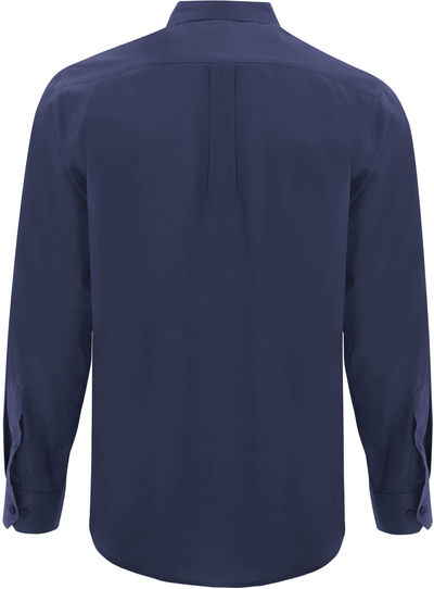 Am image of a Custom Coal Harbour Everyday Long Sleeve Woven Shirt in True Navy!