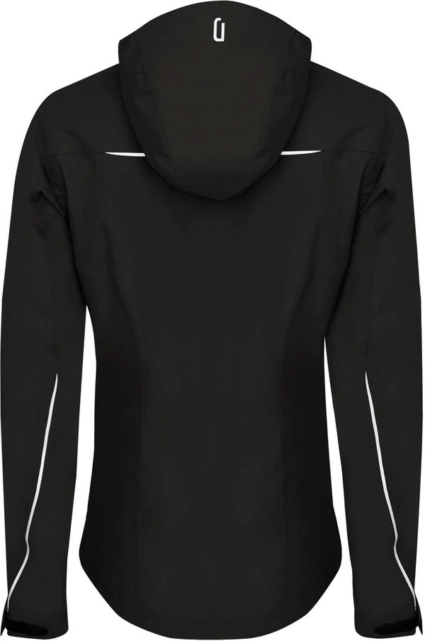 Am image of a Custom Dryframe Dry Tech Waterproof Shell System Performance Ladies Jacket in Black!