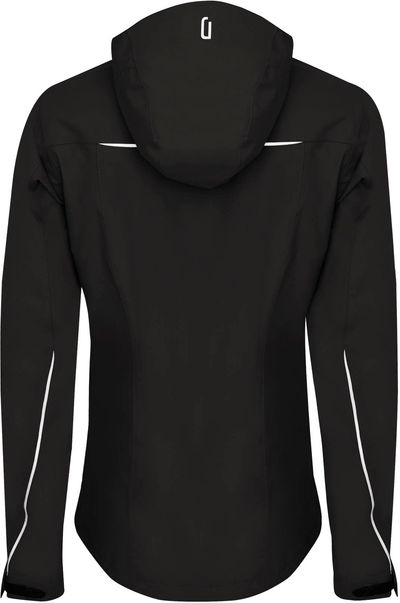 Am image of a Custom Dryframe Dry Tech Waterproof Shell System Performance Ladies Jacket in Black!