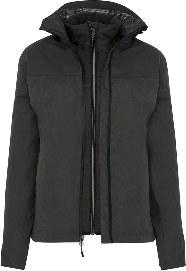Am image of a Custom Dryframe Dry Tech Waterproof Shell System Performance Ladies Jacket in Asphalt!