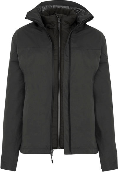 Am image of a Custom Dryframe Dry Tech Waterproof Shell System Performance Ladies Jacket in Asphalt!