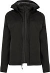 Am image of a Custom Dryframe Dry Tech Waterproof Shell System Performance Ladies Jacket in Black!