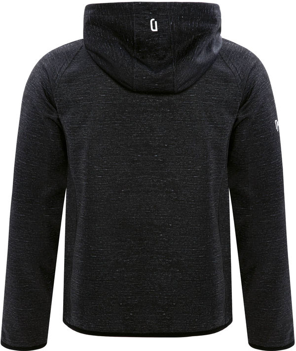 Am image of a Custom DRYFRAME DRY TECH FLEECE FULL ZIP HOODED JACKET in Black Heather!