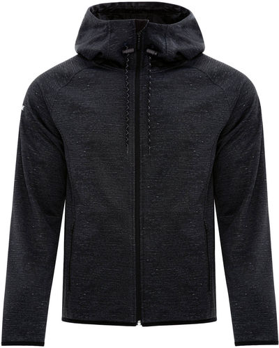 Am image of a Custom DRYFRAME DRY TECH FLEECE FULL ZIP HOODED JACKET in Black Heather!