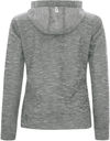 Am image of a Custom Dryframe Dry Tech Water Resistant Fleece Ladies Pullover Hood in Asphalt Heather!