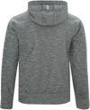 Am image of a Custom Dryframe Dry Tech Water Resistant Fleece Pullover Hood in Asphalt Heather!
