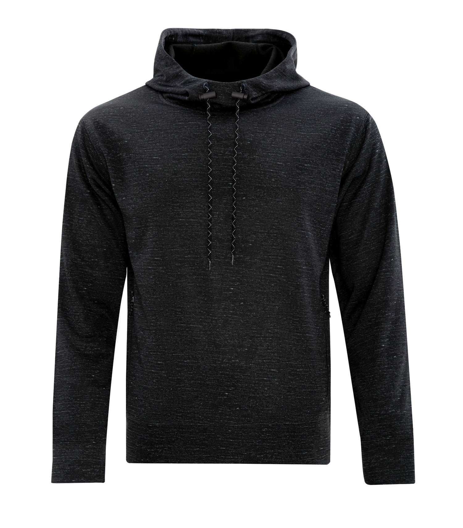 Dryframe Dry Tech Water Resistant Fleece Pullover Hood in Black Heather