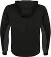 Am image of a Custom ATC Everyday Game Day Fleece Colour Block Hooded Sweatshirt in Black/Charcoal!