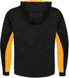 Am image of a Custom ATC Everyday Game Day Fleece Colour Block Hooded Sweatshirt in Black/Gold!
