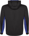 Am image of a Custom ATC Everyday Game Day Fleece Colour Block Hooded Sweatshirt in Charcoal/True Royal!