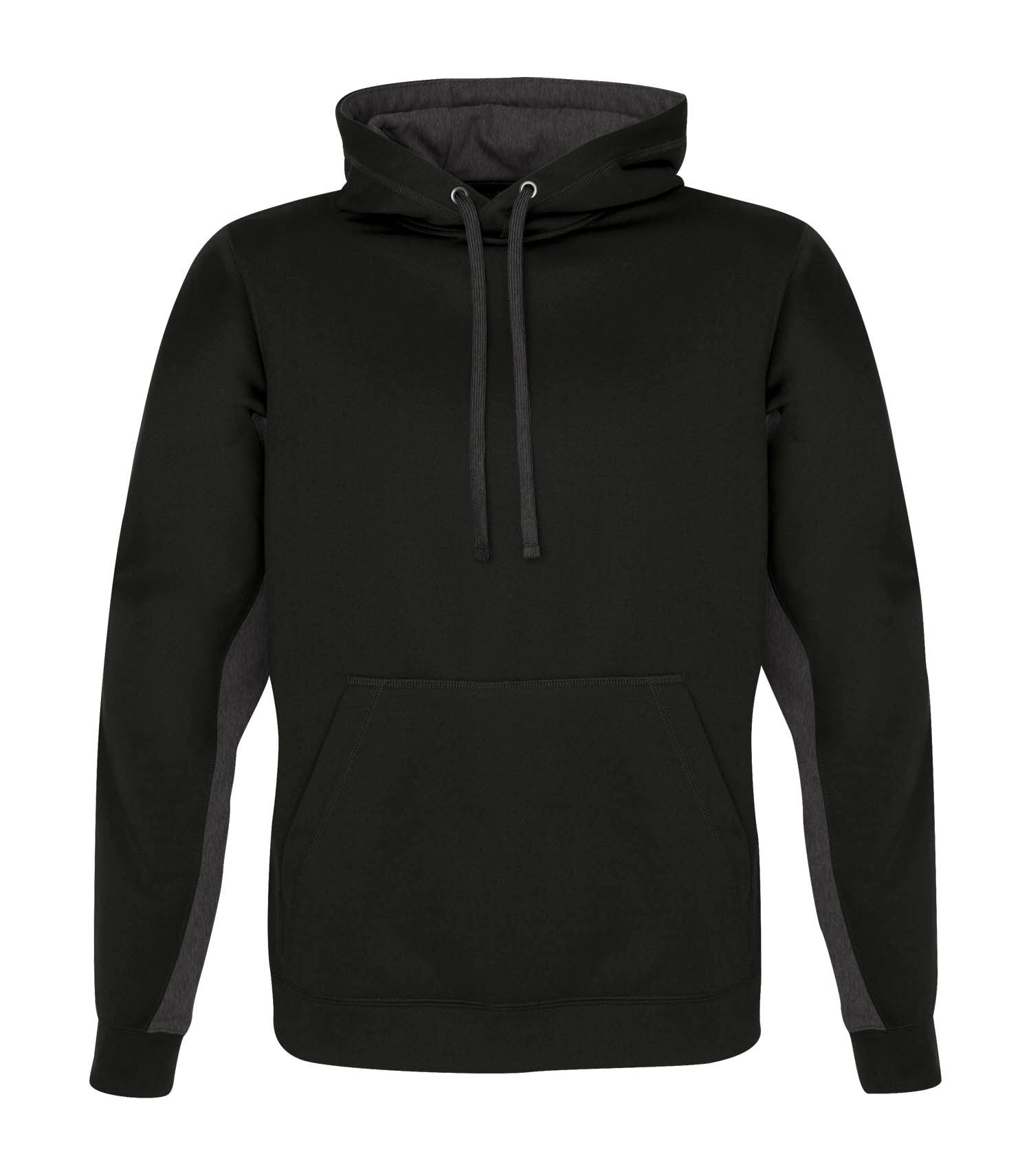 ATC Everyday Game Day Fleece Colour Block Hooded Sweatshirt in Black/Charcoal