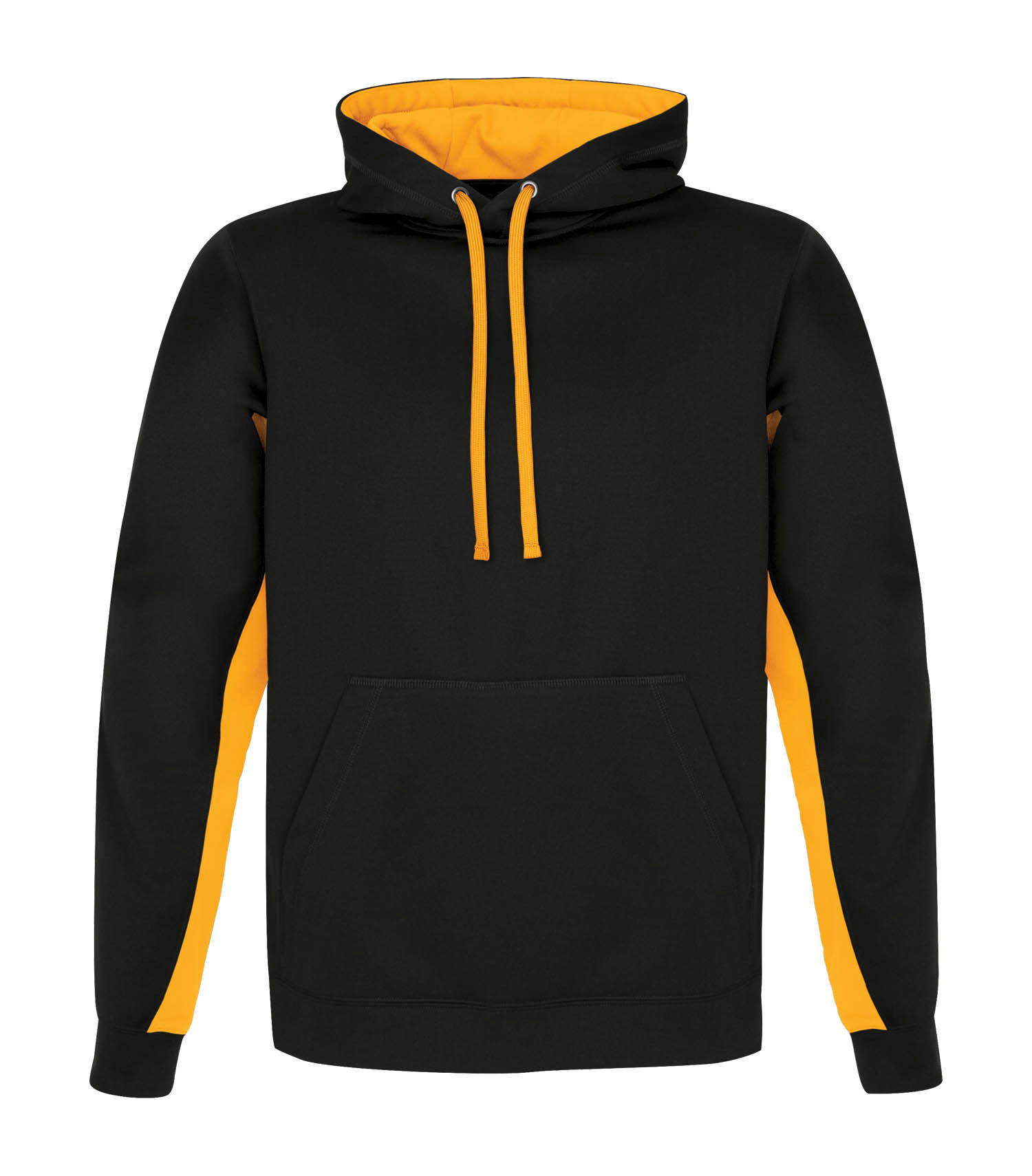 ATC Everyday Game Day Fleece Colour Block Hooded Sweatshirt in Black/Gold