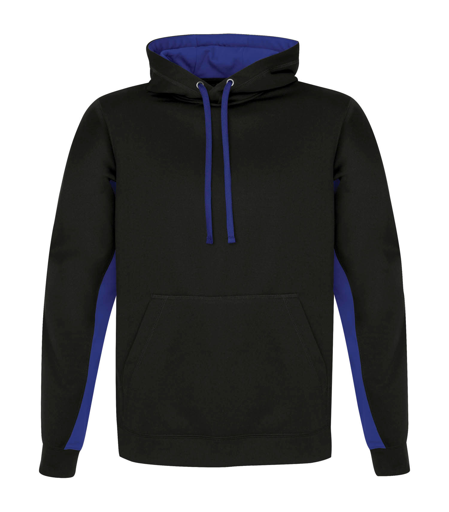 ATC Everyday Game Day Fleece Colour Block Hooded Sweatshirt in Black/True Royal