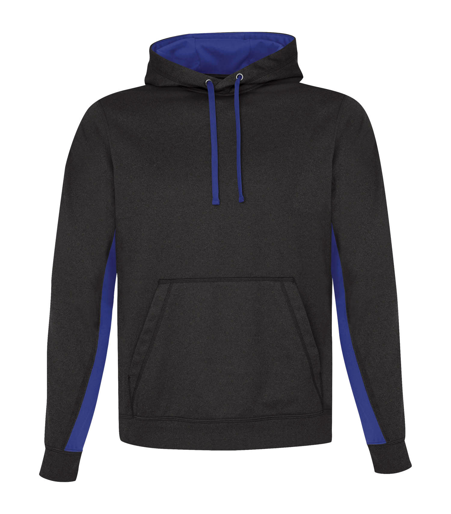 ATC Everyday Game Day Fleece Colour Block Hooded Sweatshirt in Charcoal/True Royal