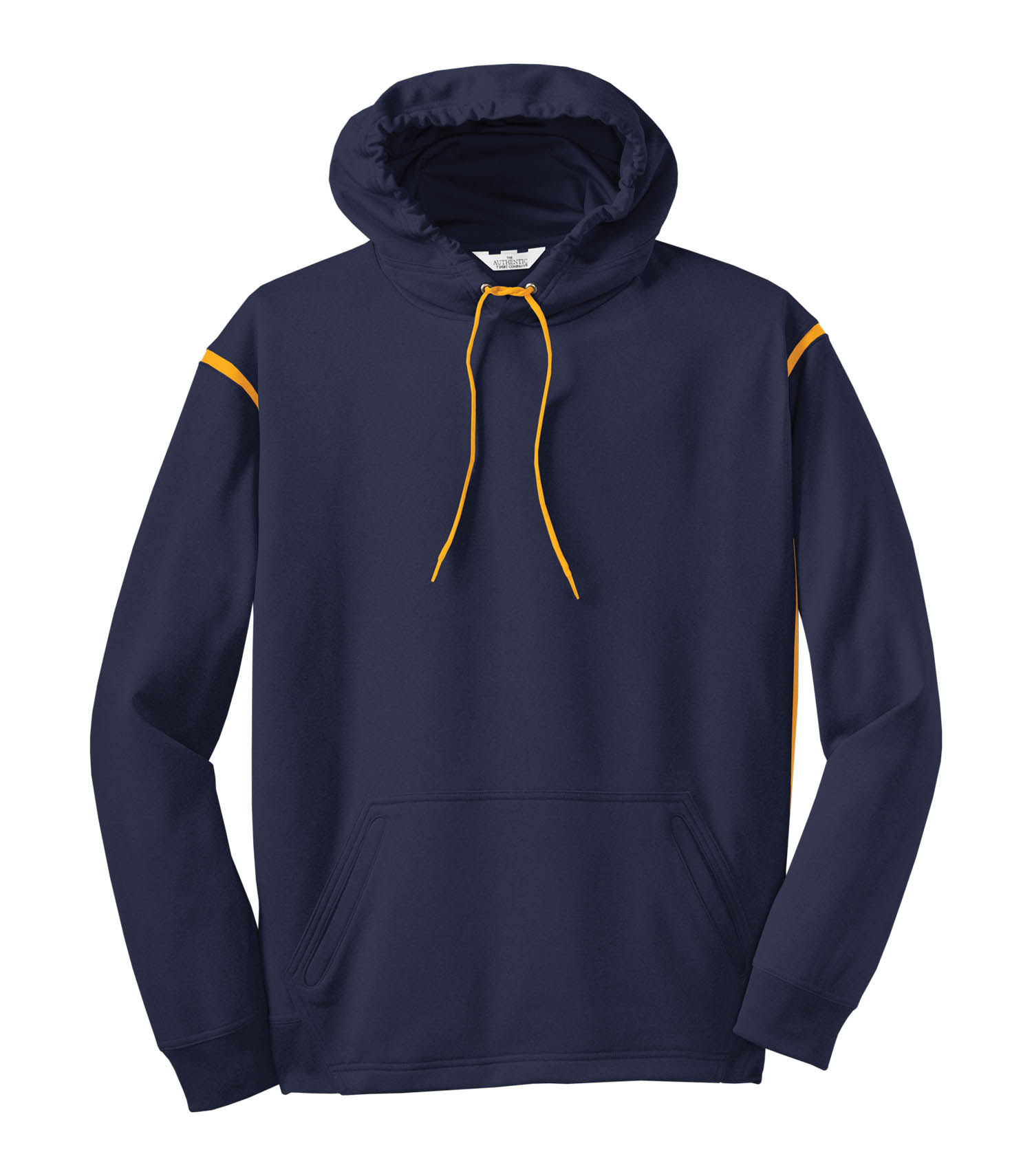 ATC Ptech Fleece Varcity Hooded Sweatshirt in True Navy/Gold