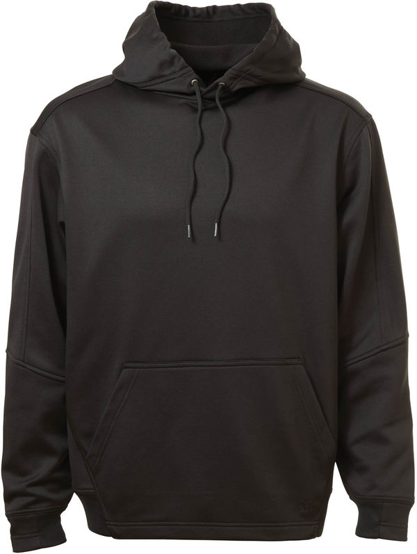 Am image of a Custom ATC PTech Fleece Hooded Sweatshirt in Black!
