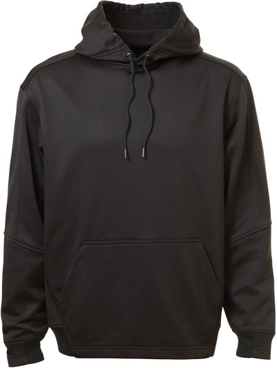 Am image of a Custom ATC PTech Fleece Hooded Sweatshirt in Black!