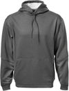 Am image of a Custom ATC PTech Fleece Hooded Sweatshirt in Charcoal Heather!