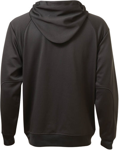 Am image of a Custom ATC Ptech Fleece Hooded Jacket in Black!