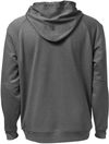 Am image of a Custom ATC Ptech Fleece Hooded Jacket in Charcoal Heather!