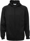 Am image of a Custom ATC Ptech Fleece Hooded Jacket in Black!