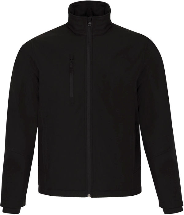 Am image of a Custom COAL HARBOUR PREMIER SOFT SHELL JACKET in Black!