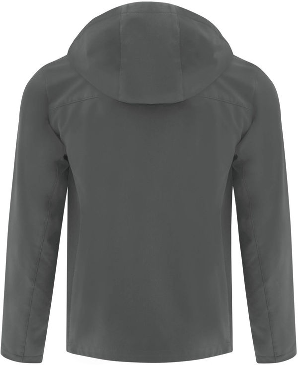 Am image of a Custom Coal Harbour Everyday Hooded Water Repellent Stretch Soft Shell Jacket in Iron Grey!