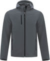 Am image of a Custom Coal Harbour Everyday Hooded Water Repellent Stretch Soft Shell Jacket in Iron Grey!