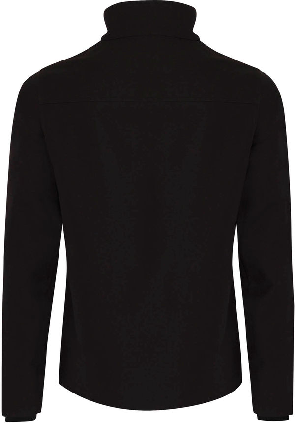 Am image of a Custom Coal Harbour Premier Water Repellent Soft Shell Ladies Jacket in Black!