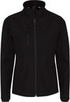 Am image of a Custom Coal Harbour Premier Water Repellent Soft Shell Ladies Jacket in Black!