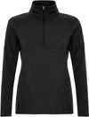 Am image of a Custom ATC Dynamic Heather Fleece Half Zip Ladies Sweatshirt in Black Dynamic!