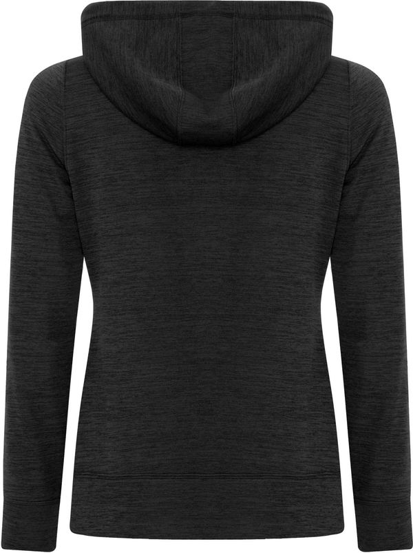 Am image of a Custom ATC Dynamic Heather Fleece Hooded Ladies Sweatshirt in Black Dynamic!