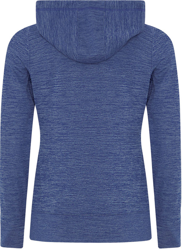 Am image of a Custom ATC Dynamic Heather Fleece Hooded Ladies Sweatshirt in True Royal Dynamic!