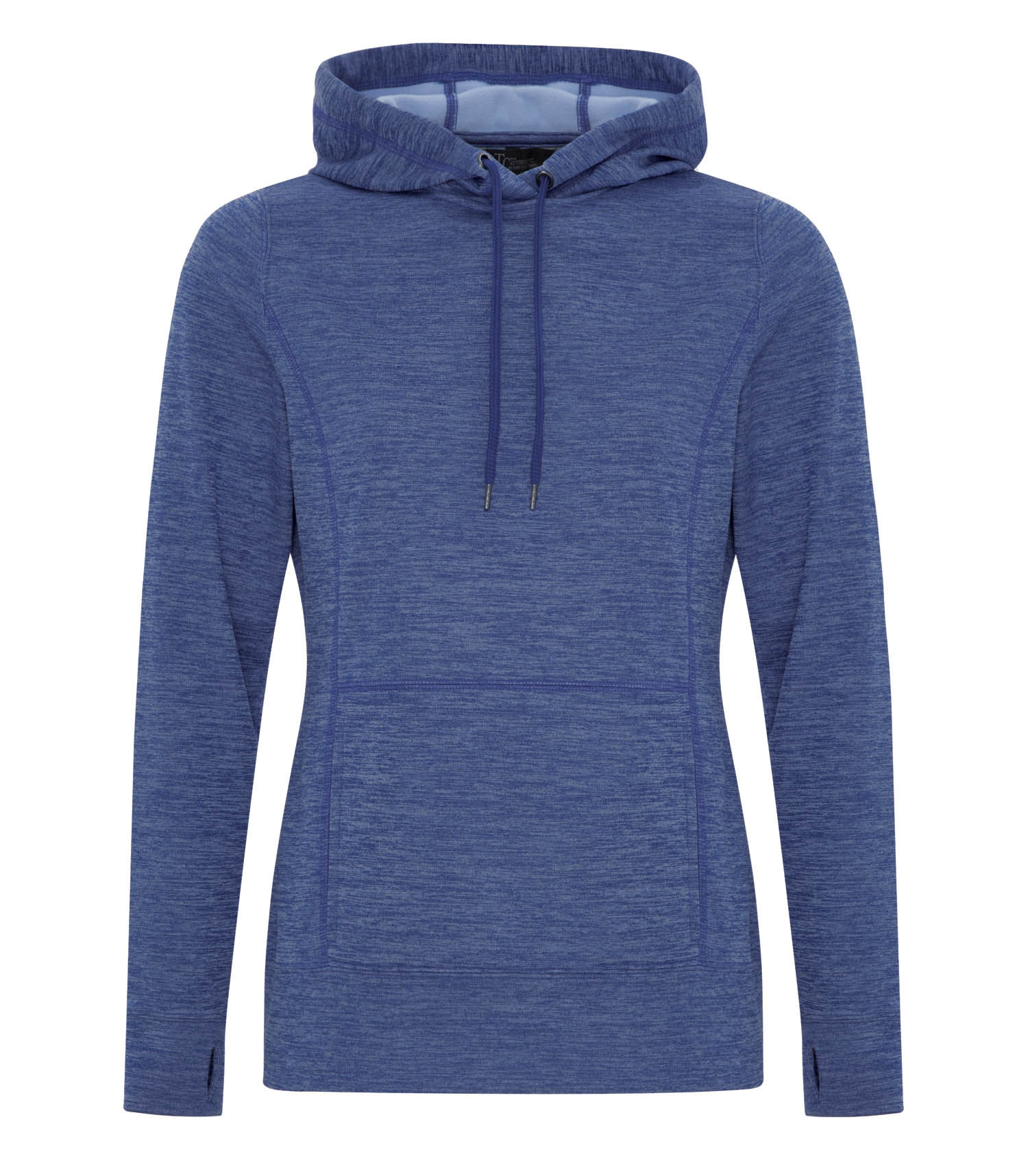 ATC Dynamic Heather Fleece Hooded Ladies Sweatshirt in True Royal Dynamic