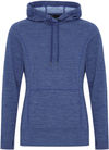 Am image of a Custom ATC Dynamic Heather Fleece Hooded Ladies Sweatshirt in True Royal Dynamic!
