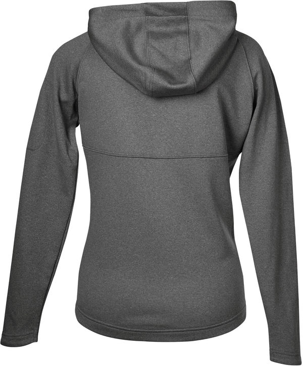 Am image of a Custom ATC PTech Fleece Hooded Ladies Jacket in Charcoal Heather!