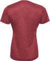 Am image of a Custom ATC Pro Team Heather ProFormance V Neck Ladies Tee in Cardinal Heather!