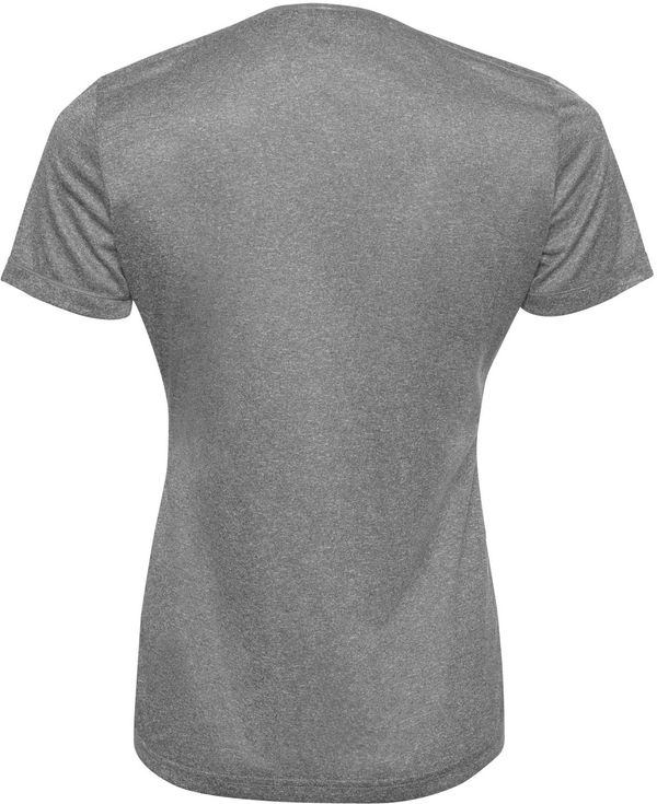 Am image of a Custom ATC Pro Team Heather ProFormance V Neck Ladies Tee in Charcoal Heather!