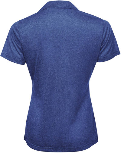 Am image of a Custom ATC PRO TEAM HEATHER ProFORMANCE LADIES' SPORT SHIRT in Cobalt Heather!