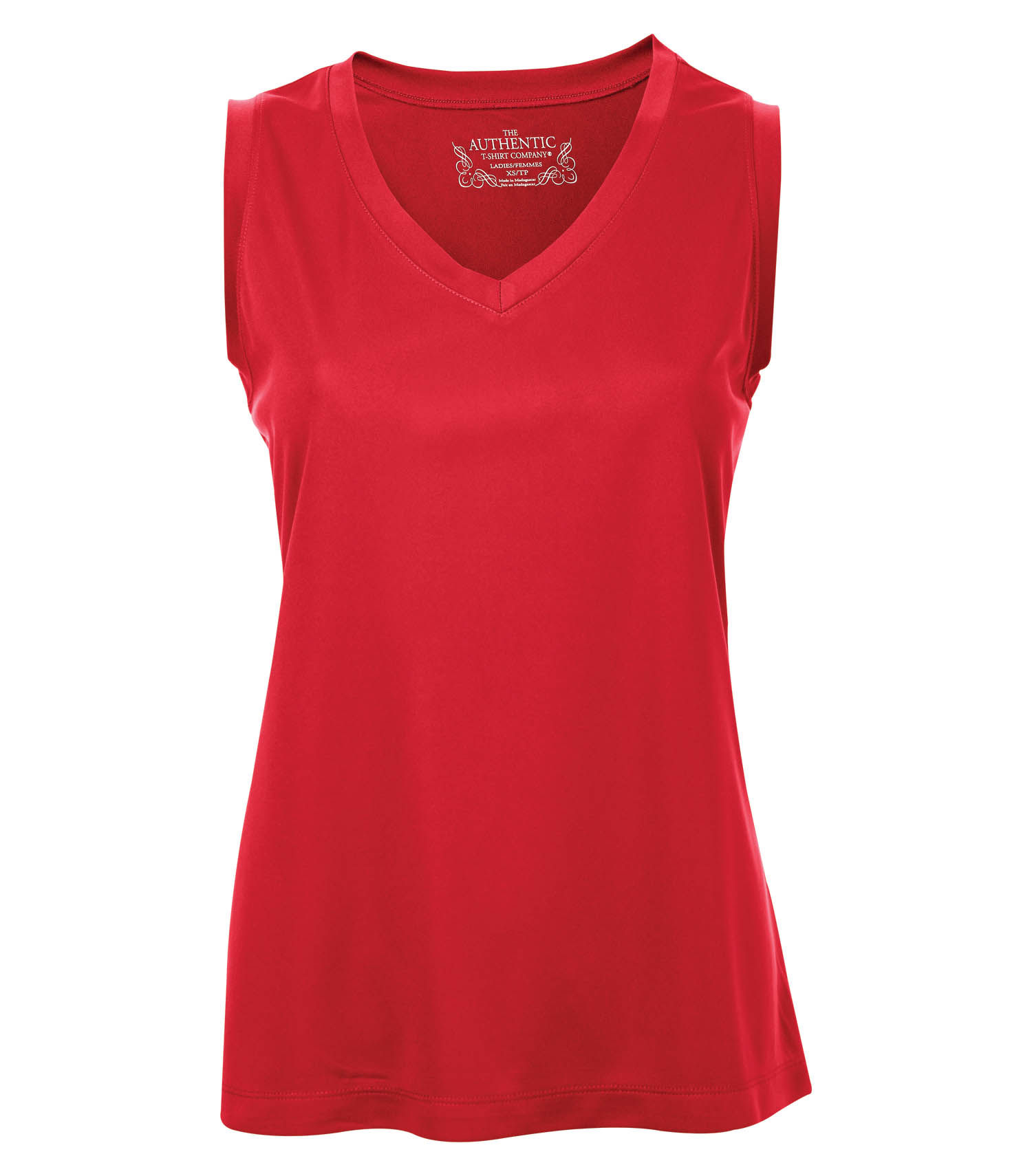 ATC Pro Team Sleeveless V Neck Ladies Tee in True Red
