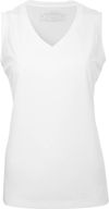 Am image of a Custom ATC Pro Team Sleeveless V Neck Ladies Tee in White!