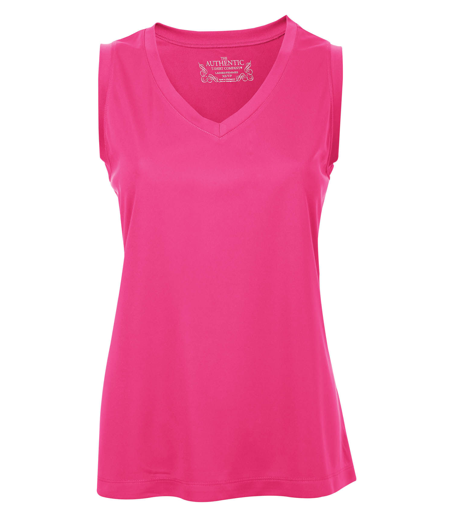 ATC Pro Team Sleeveless V Neck Ladies Tee in Wild Raspberry