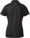 Am image of a Custom Coal Harbour Snag Resistant Contrast Insert Ladies Sport Shirt in Black/Gold!